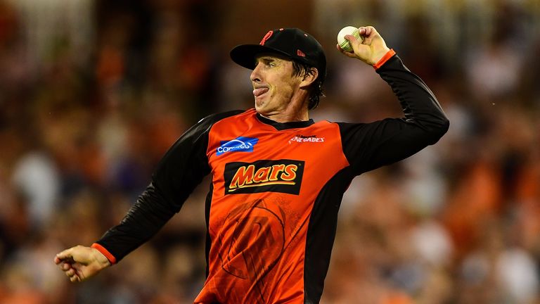 during the Big Bash League match between the Perth Scorchers and the Melbourne Renegades at WACA on January 8, 2018 in Perth, Australia.