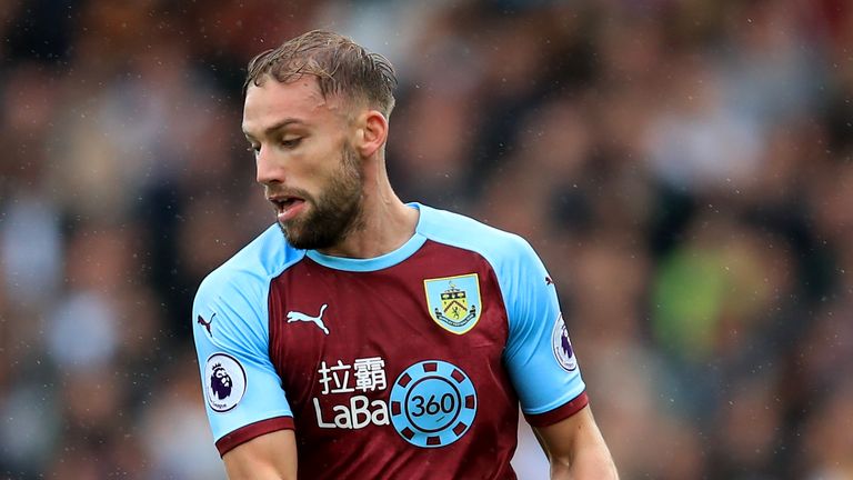 Charlie Taylor of Burnley during the Premier League match between Fulham FC and Burnley FC at Craven Cottage on August 25, 2018 in London, United Kingdom. 