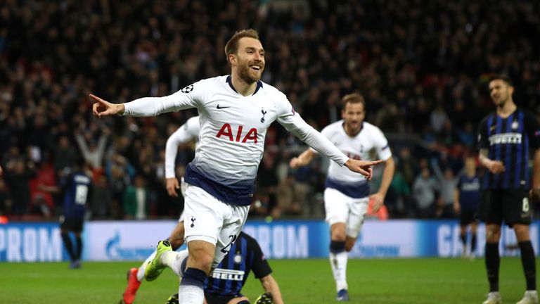  during the UEFA Champions League Group B match between Tottenham Hotspur and FC Internazionale at Wembley Stadium on November 28, 2018 in London, United Kingdom.