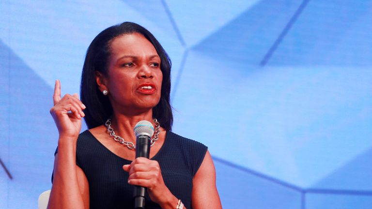 KILDEER, IL - JUNE 27:  speaks on stage during the KPMG Women's Leadership Summit prior to the start of the KPMG Women's PGA Championship at Kemper Lakes Golf Club on June 27, 2018 in Kildeer, Illinois.  (Photo by Scott Halleran/Getty Images for KPMG)