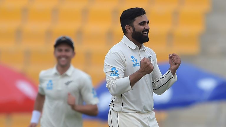 New Zealand spinner Ajaz Patel took five wickets on his Test debut