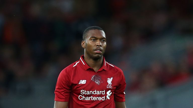 LIVERPOOL, ENGLAND - AUGUST 07:  Daniel Sturridge of Liverpool during the friendly match between Liverpool and Torino at Anfield on August 7, 2018 in Liverpool, England. (Photo by Jan Kruger/Getty Images) *** Local Caption *** Daniel Sturridge                                                                        