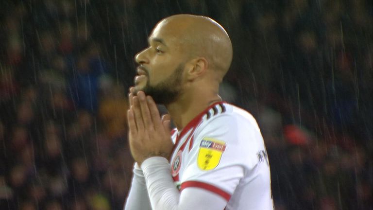 David McGoldrick reacts to missing a penalty against Sheffield Wednesday