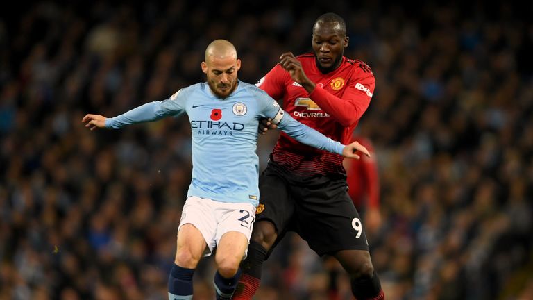  during the Premier League match between Manchester City and Manchester United at Etihad Stadium on November 11, 2018 in Manchester, United Kingdom.