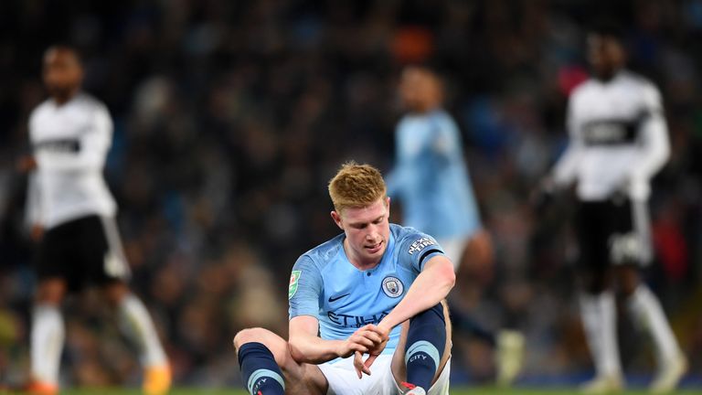 Kevin De Bruyne was forced off in the final few minutes to spark concerns