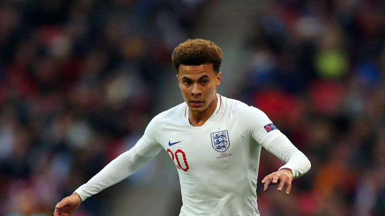 LONDON, ENGLAND - NOVEMBER 18: Dele Alli of England during the UEFA Nations League A group four match between England and Croatia at Wembley Stadium on November 18, 2018 in London, England. (Photo by Catherine Ivill/Getty Images) *** Local Caption *** Dele Alli