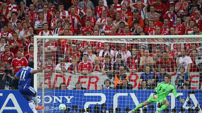 Didier Drogba scoring the deciding penalty in Chelsea's 2012 Champions League victory