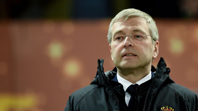 AS Monaco President Dmitry Rybolovlev looks on
