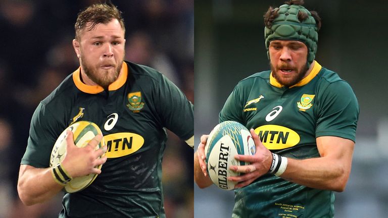 South Africa's Duane Vermeulen and Warren Whiteley