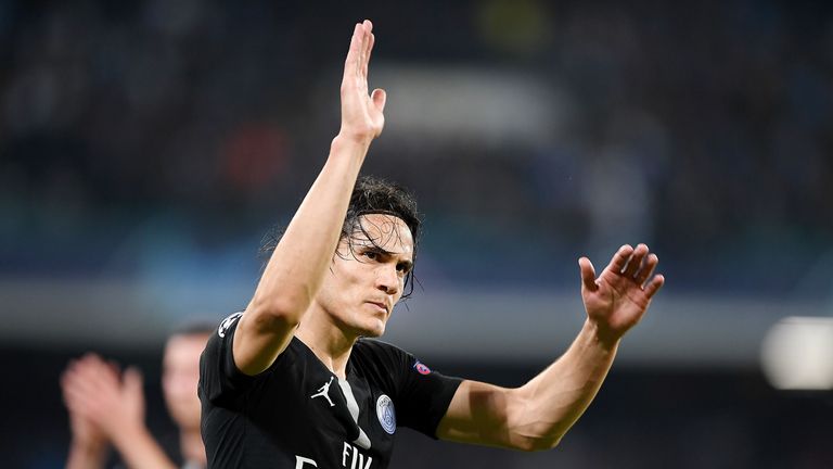 Edinson Cavani was on target for the league champions