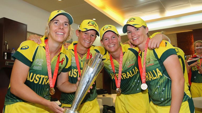 Elyse Villani (far left) scored 138 runs during the 2014 World T20