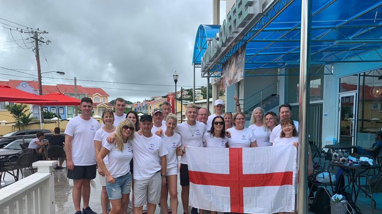 England fans in St Lucia for the ICC Women's World T20