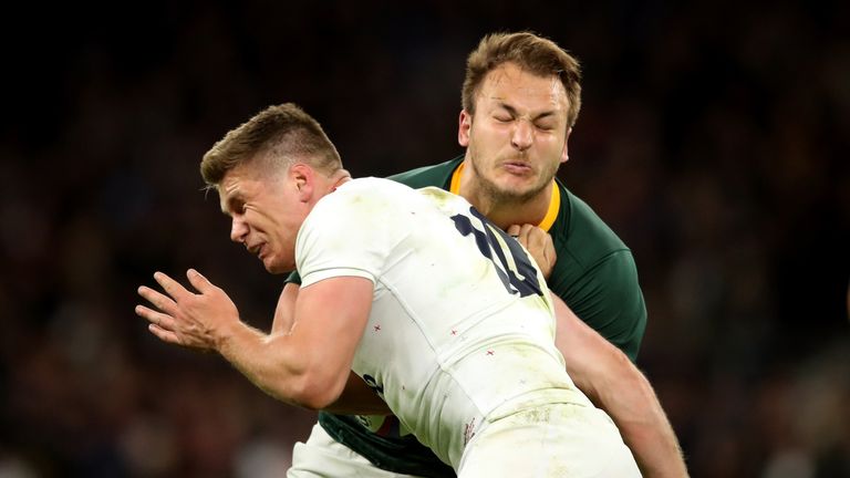 New Zealand head coach Steve Hansen says there was no malice in Owen Farrell's tackle on Andre Esterhuizen