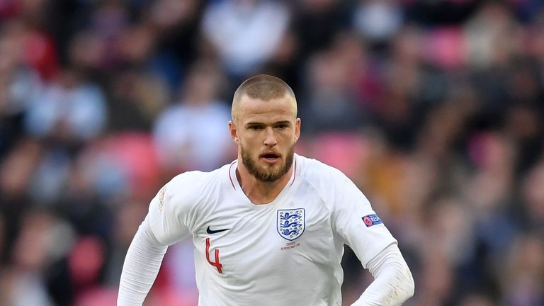 Eric Dier in action during the UEFA Nations League, Group A4 match between England and Croatia