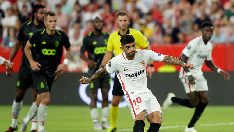 Ever Banega scored from the penalty spot to give Sevilla the victory