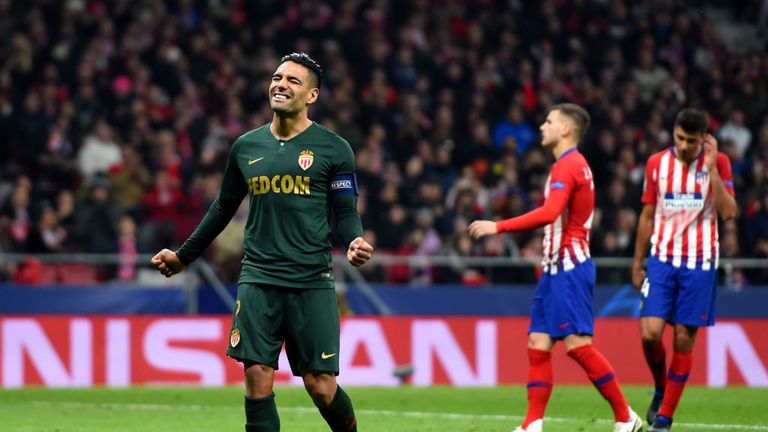  during the UEFA Champions League Group A match between Club Atletico de Madrid and AS Monaco at Estadio Wanda Metropolitano on November 28, 2018 in Madrid, Spain.