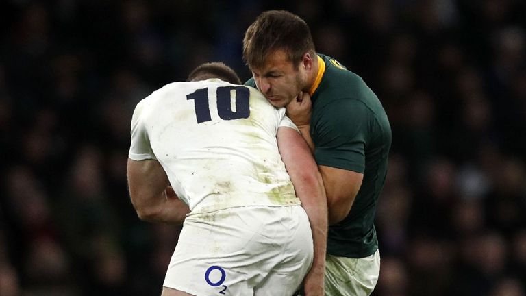 Owen Farrell was not penalized for the controversial game against South African Andre Esterhuizen at the end of his match