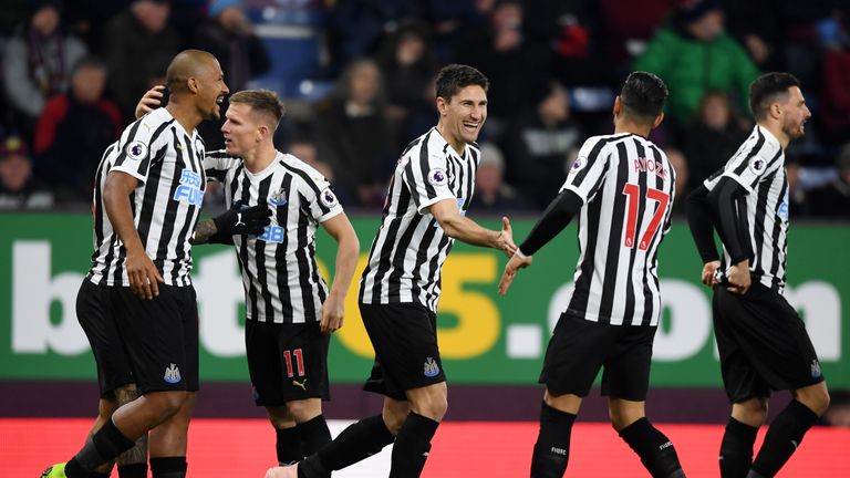  during the Premier League match between Burnley FC and Newcastle United at Turf Moor on November 26, 2018 in Burnley, United Kingdom.