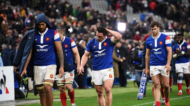 France are disappointed after their last-gasp loss to South Africa