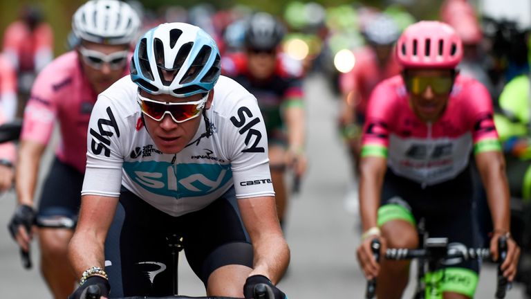 Chris Froome took part in the Giro de Rigo race in Colombia last weekend