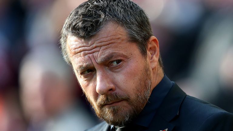 Slavisa Jokanovic, Manager of Fulham looks on prior to the Premier League match between Liverpool FC and Fulham FC at Anfield on November 11, 2018 in Liverpool, United Kingdom.