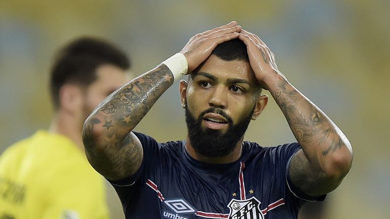 Gabriel Barbosa is currently on loan at Santos but could join Everton