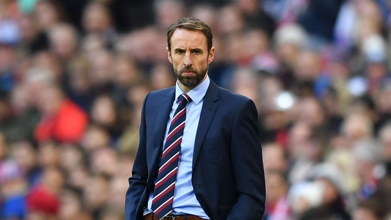 Gareth Southgate watches from the touchline during the international UEFA Nations League, Group A4 match between England and Croatia