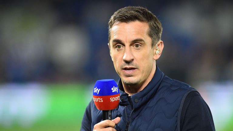 Neville is on co-commentary duty for Sky Sports on Sunday 