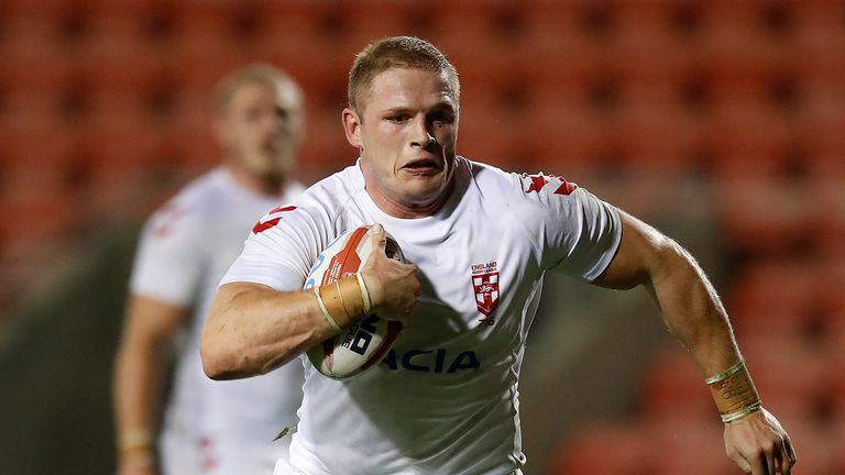 England's George Burgess in action against France