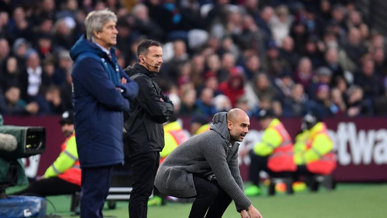  during the Premier League match between West Ham United and Manchester City at London Stadium on November 24, 2018 in London, United Kingdom.