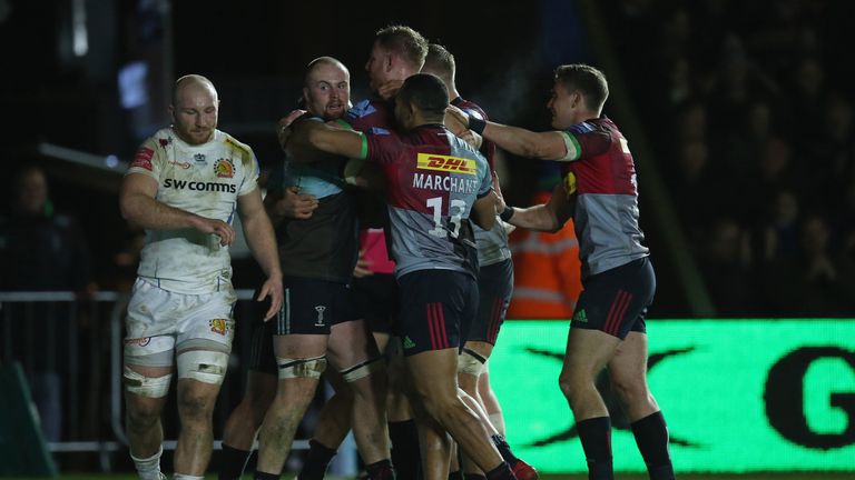 Quins notched a bonus-point victory after coming from behind to score four tries and win