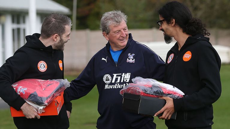 Hodgson with England Homeless players