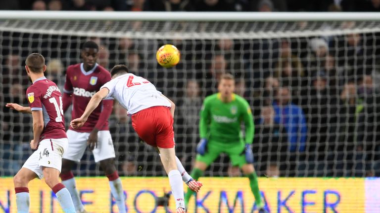 during the Sky Bet Championship match between Aston Villa and Nottingham Forest at Villa Park on November 28, 2018 in Birmingham, England.