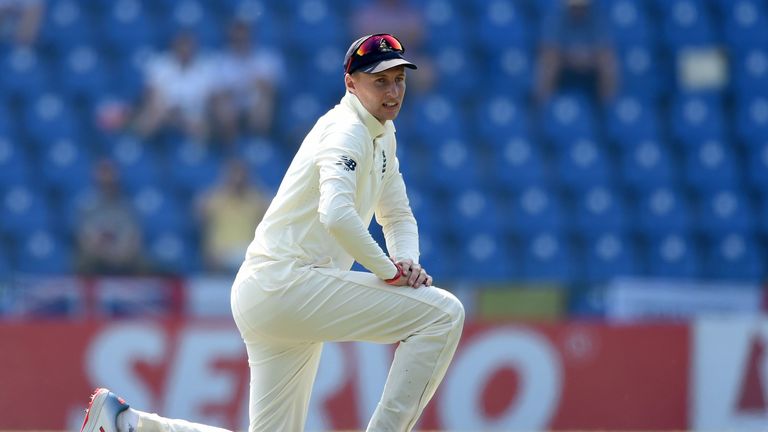 Joe Root appeared to disagree with a decision by umpire Marais Erasmus