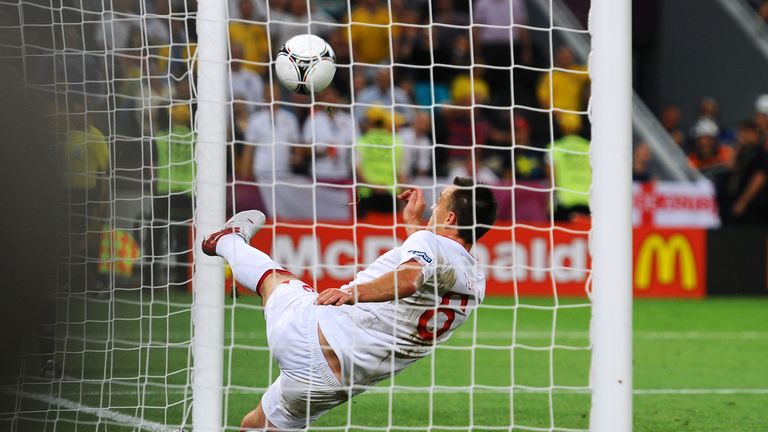 Aston Villa assistant John Terry produced a stunning clearance himself for England against Ukraine at Euro 2012