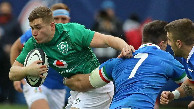 Jordan Larmour starred for Ireland against Italy