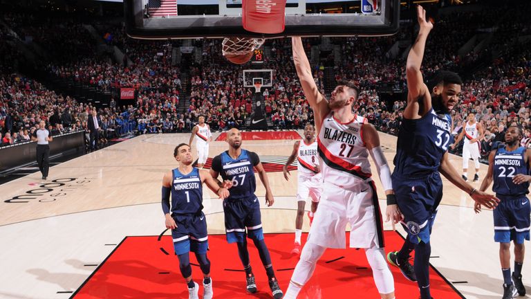 Jusuf Nurkic had a double-double in Portland's easy win