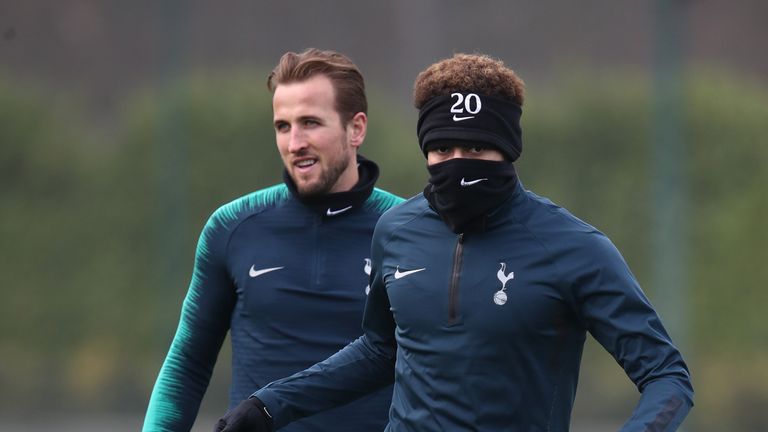 Tottenham players train