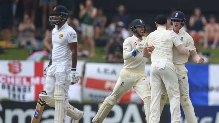 England  during Day Four of the Second Test match between Sri Lanka and England at Pallekele Cricket Stadium on November 17, 2018 in Kandy, Sri Lanka.