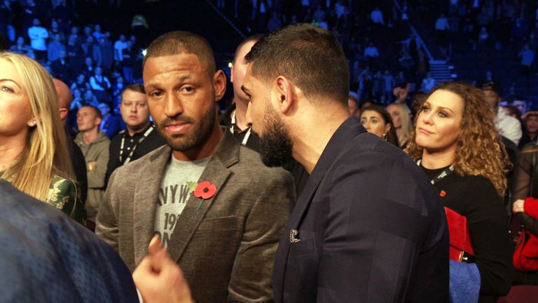 Brook and Khan met ringside in Manchester on November 10