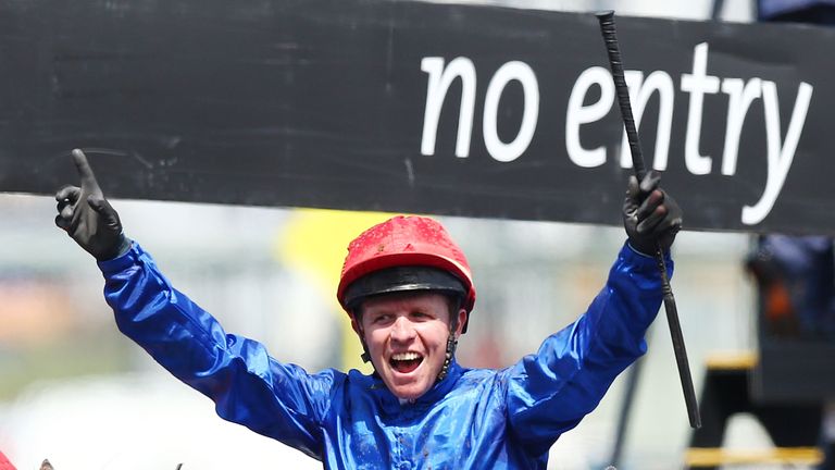 Jockey Kerrin McEvoy riding Cross Counter returns to scale after winning race 7 the Lexus Melbourne Cup during Melbourne Cup Day at Flemington Racecourse on November 6, 2018 in Melbourne, Australia.