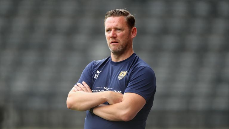durng the pre-season friendly match between Notts County and Leicester City at Meadow Lane on July 21, 2018 in Nottingham, England.