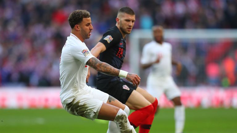  during the UEFA Nations League A group four match between England and Croatia at Wembley Stadium on November 18, 2018 in London, United Kingdom.