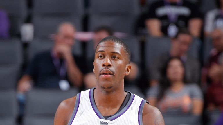  Lamar Patterson #31 of the Sacramento Kings looks on during the game against Maccabi Haifa on October 10, 2016 at Golden 1 Center in Sacramento, California. 