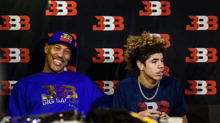 LaVar Ball, father of Lonzo Ball, looks on during the first round of the 2017 NBA Draft at Barclays Center on June 22, 2017 in New York City.