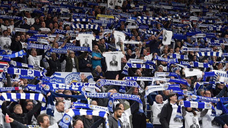 The Leicester fans wore shirts in support for the Srivaddhanaprabha family