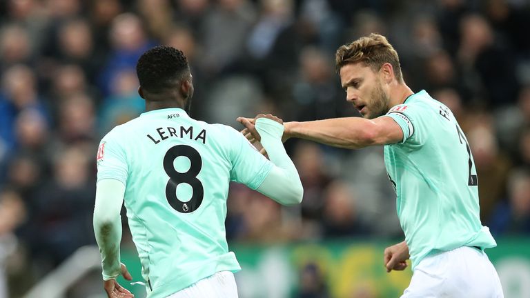 Jefferson Lerma headed Bournemouth back into contention against Newcastle