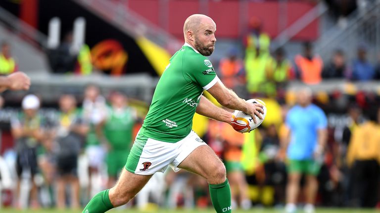 Liam Finn in action for Ireland rugby league