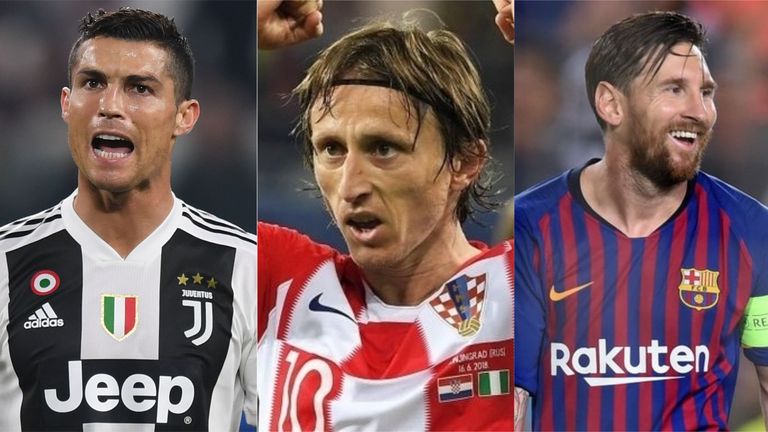 Cristiano Ronaldo, Luka Modric and Lionel Messi are in the running for the Ballon d'Or
