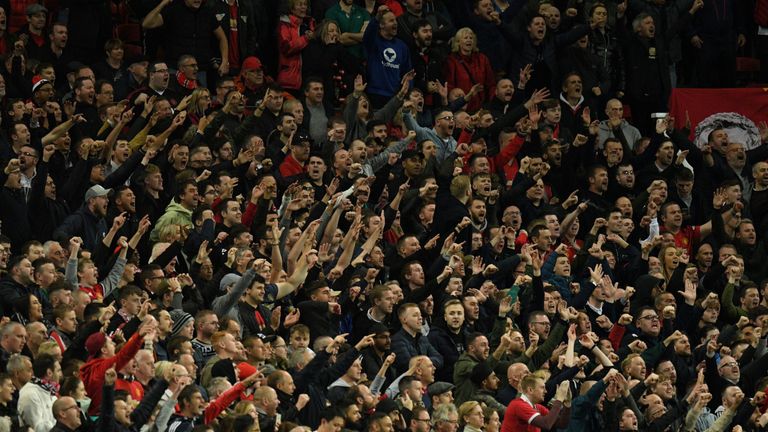 Manchester United fans at Old Trafford